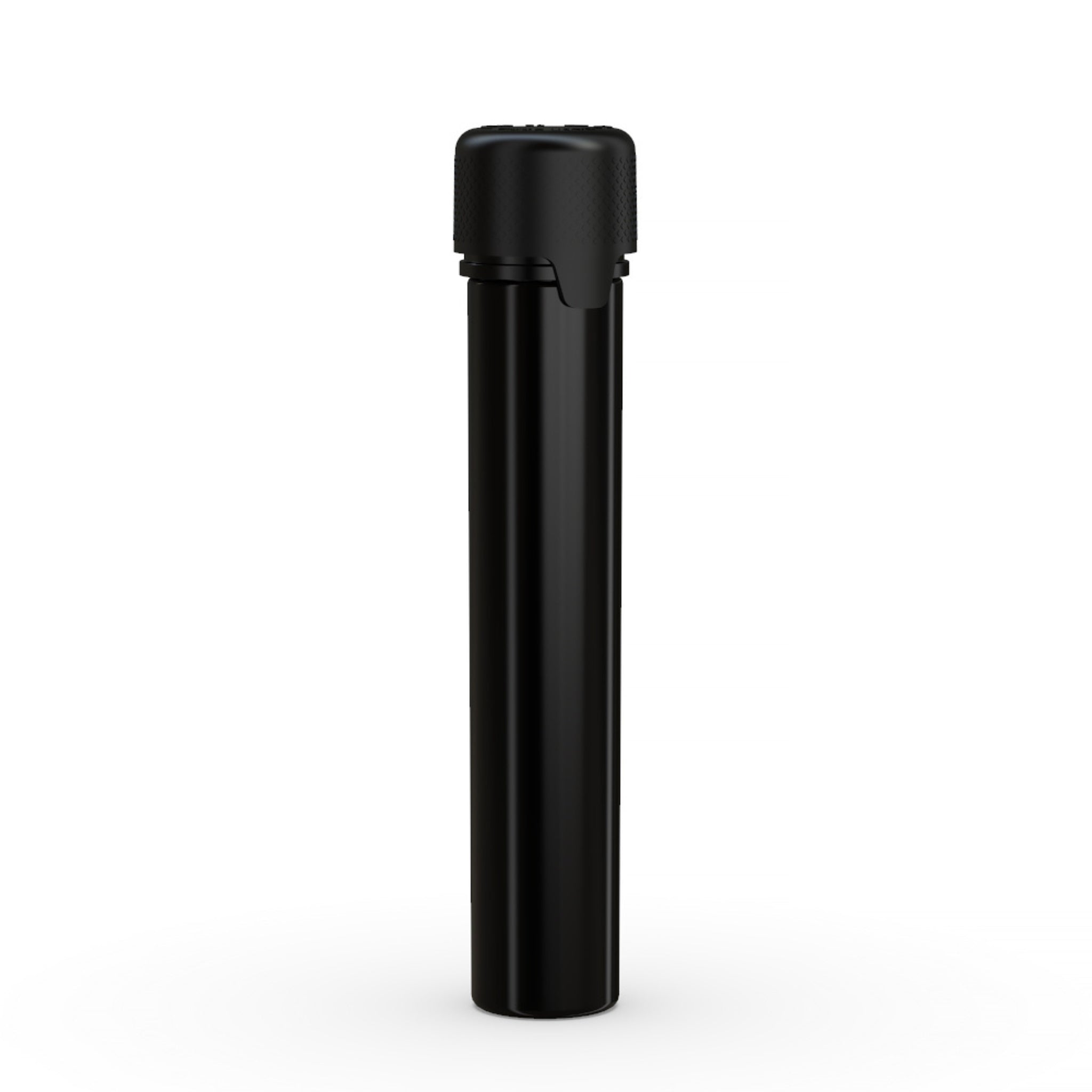 Black Chubby Gorilla Aviator 100mmf pre-roll tube with a secure child resistant cap, designed for durable storage and protection.