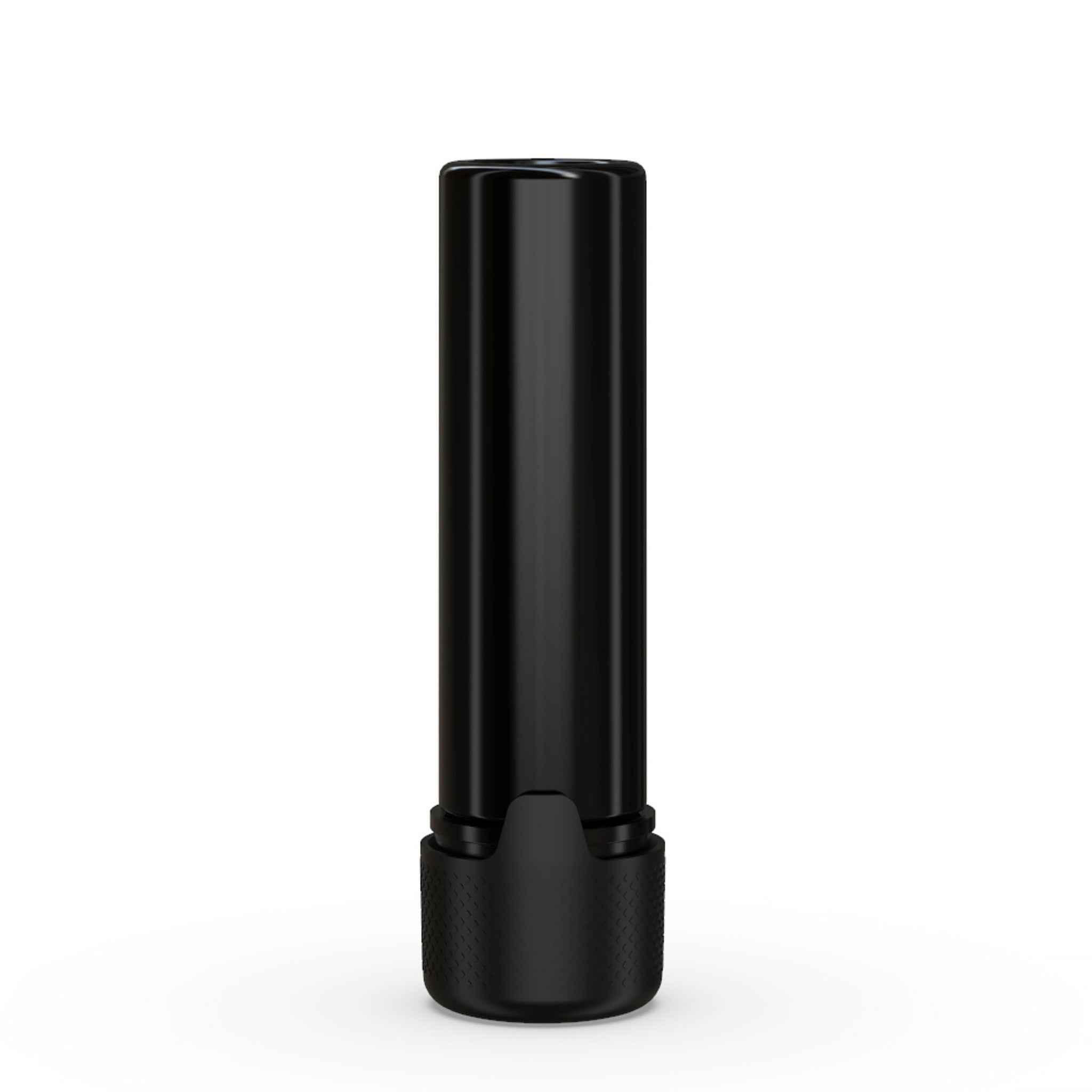 A render of the Chubby Gorilla Aviator 65mm 510-Thread Flat Vape Tube, featuring an opaque black body with a secure black cap, designed to hold and protect vape cartridges.