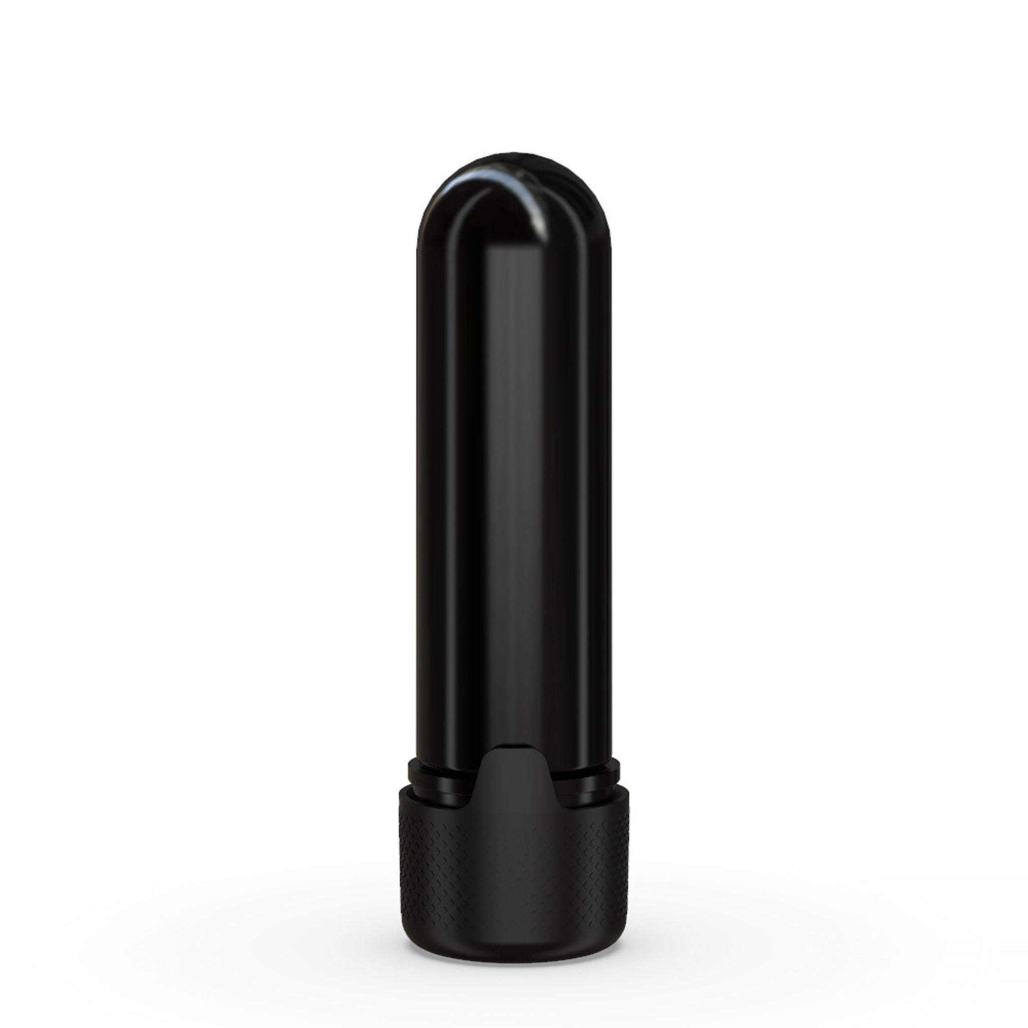 A render of the Chubby Gorilla Aviator 65mm 510-Thread Round Vape Tube, featuring an opaque black body with a secure black cap, designed to hold and protect vape cartridges.