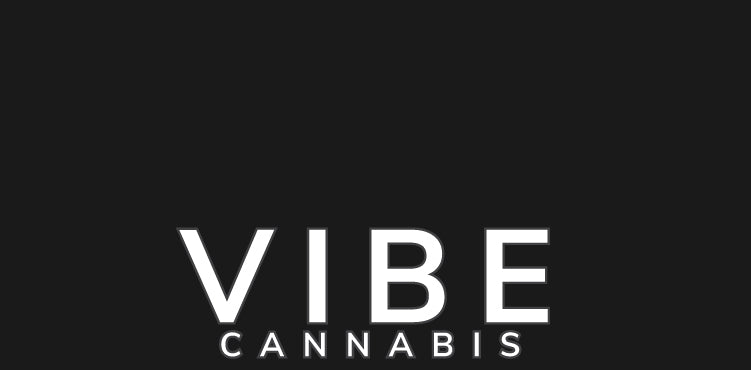 Vibe cannabis logo in white